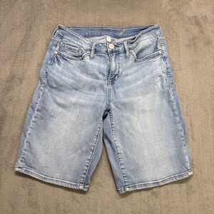 Seven 7 Bermuda Mid Rise Lightwash 5-Pocket Womens Size 8 Denim Shorts